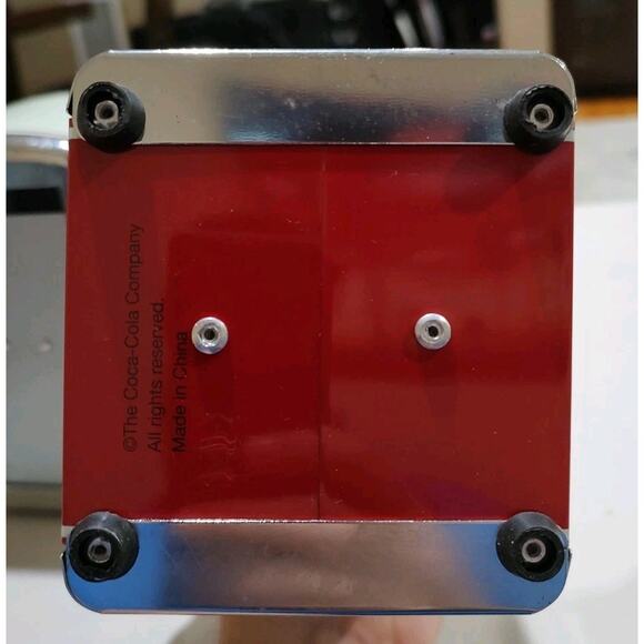 2 Vintage Coca Cola Coke Napkin Holder Dispenser 1992 Red Chrome 50s Diner Style - Picture 7 of 9